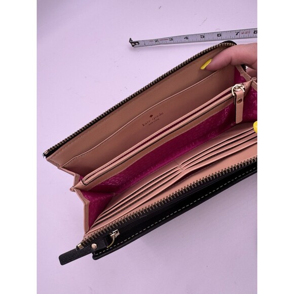 Kate Spade Black Wristlet Zip Wallet Layton Wellesley - Picture 7 of 11